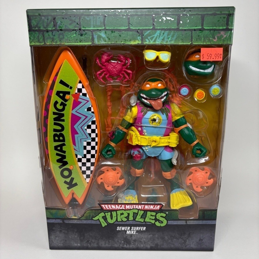 NEW Sewer Surfer Mike‎ Action Figure Super7 Ultimates TMNT NIB 2021 Michelangelo